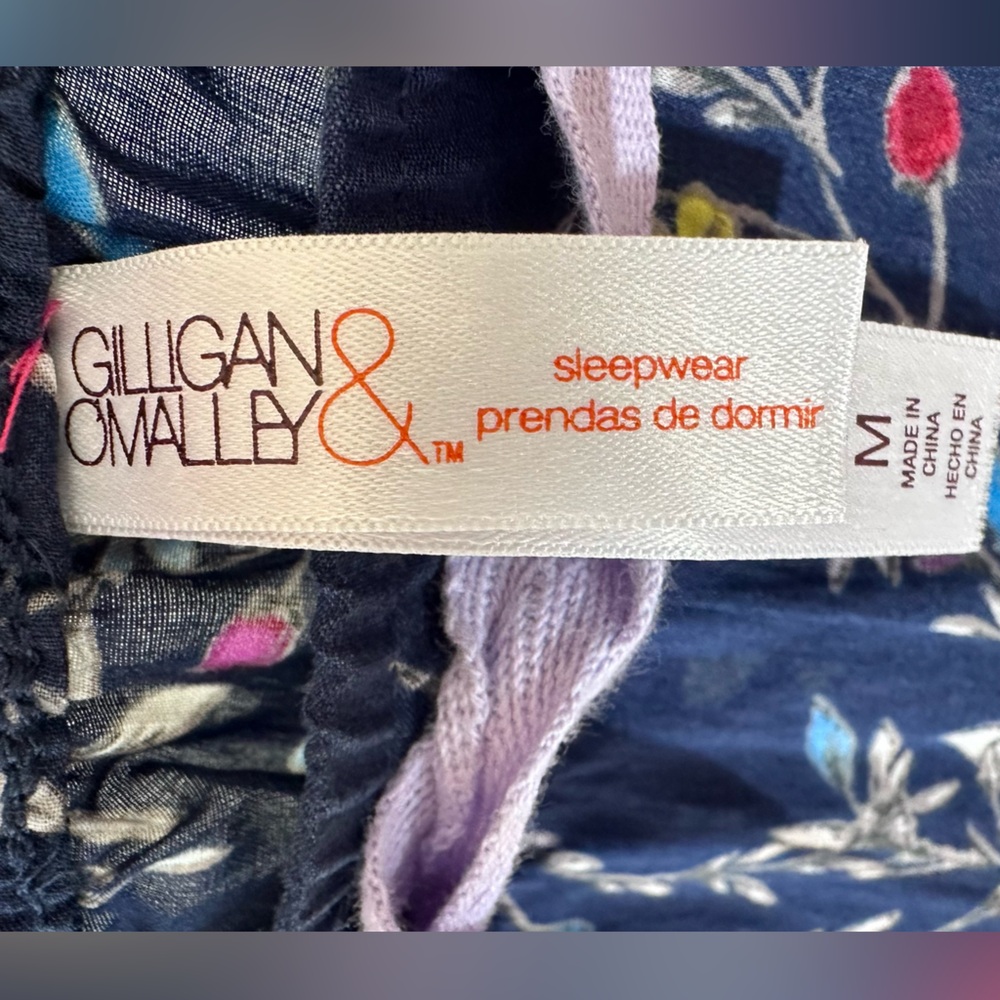 Gilligan OMalley SET of 2 floral pajama lounge pants size medium like new - Picture 9 of 13